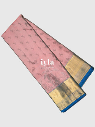 The Banana Grove Whisper Silk Saree in Blush Taupe