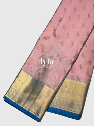 The Banana Grove Whisper Silk Saree in Blush Taupe