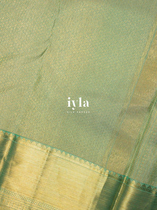 The Banana Grove Whisper Silk Saree in Pine Teal