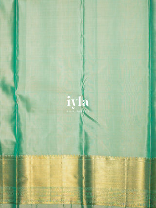 The Banana Grove Whisper Silk Saree in Pine Teal