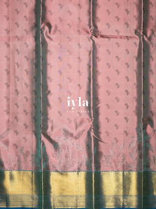 The Banana Grove Whisper Silk Saree in Blush Taupe