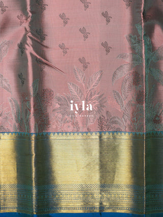 The Banana Grove Whisper Silk Saree in Blush Taupe