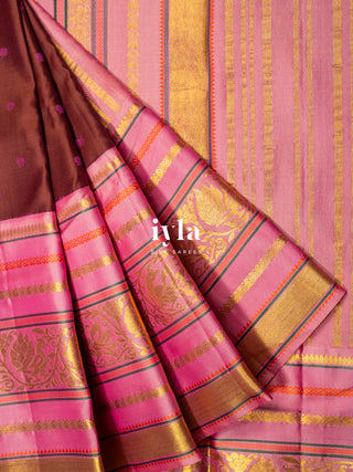 The chestnut Brown Timeless Legacy Weave Kanjeevaram