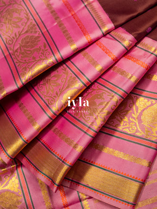 The chestnut Brown Timeless Legacy Weave Kanjeevaram