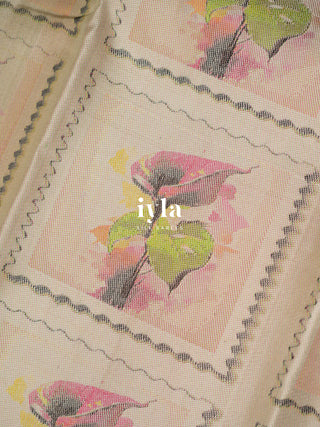 The Pearlescent Calla Lily Color-Burst Kanjeevaram