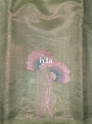 The Sage Green Carnation Dream Kanjeevaram