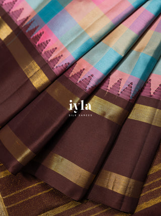 The Chocolate Sprinkle Delight Silk Saree