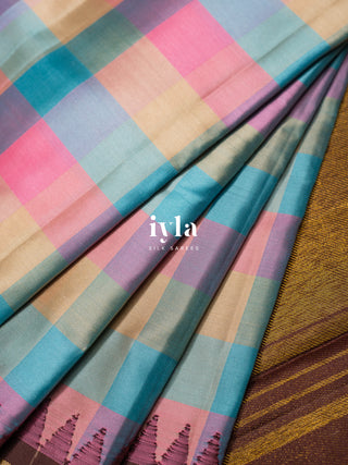 The Chocolate Sprinkle Delight Silk Saree