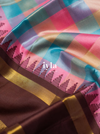 The Chocolate Sprinkle Delight Silk Saree