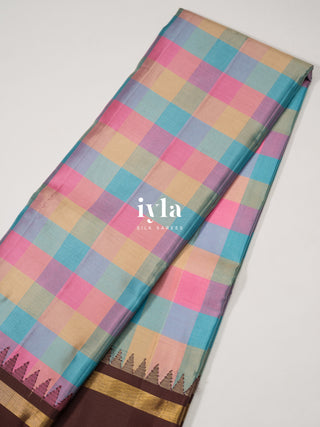 The Chocolate Sprinkle Delight Silk Saree