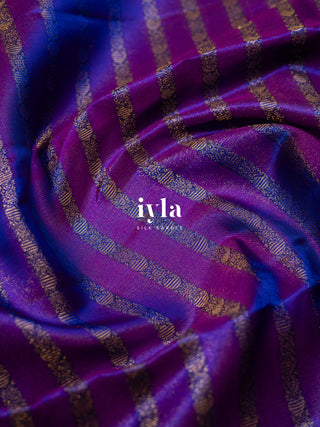 The Blooming rose royal Kanjeevaram in Purple