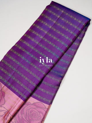 The Blooming rose royal Kanjeevaram in Purple