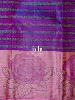 The Blooming rose royal Kanjeevaram in Purple