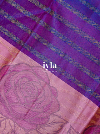 The Blooming rose royal Kanjeevaram in Purple
