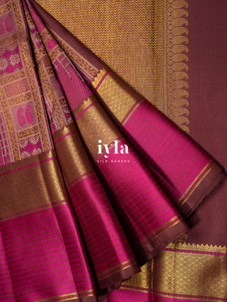 The Classical Symphony Silk Saree in Temple Pink