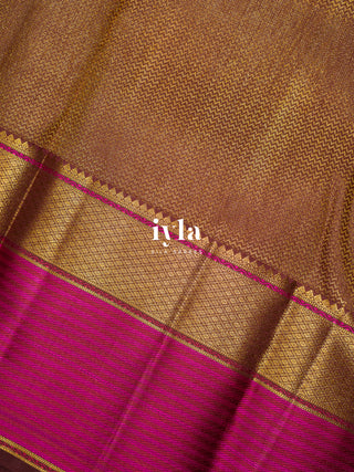The Classical Symphony Silk Saree in Temple Pink