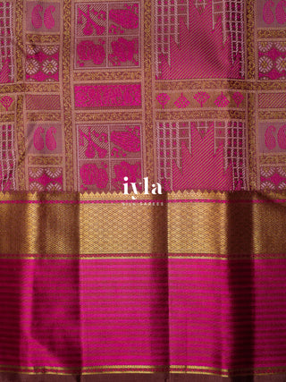 The Classical Symphony Silk Saree in Temple Pink