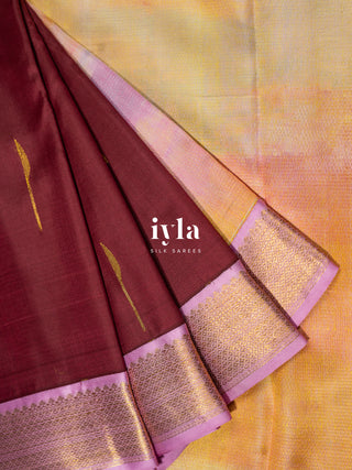 The Maroon Magic Painted Palette Silk Saree 🎨