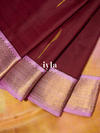 The Maroon Magic Painted Palette Silk Saree 🎨