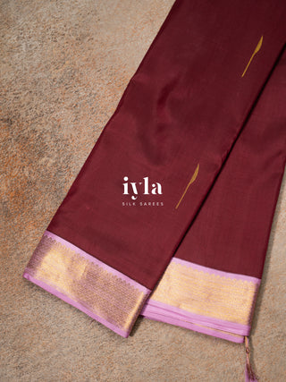 The Maroon Magic Painted Palette Silk Saree 🎨
