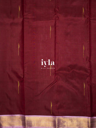 The Maroon Magic Painted Palette Silk Saree 🎨