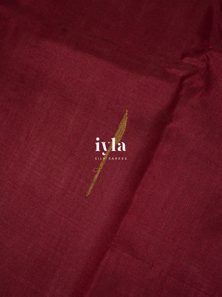 The Maroon Magic Painted Palette Silk Saree 🎨