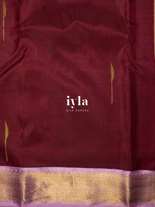 The Maroon Magic Painted Palette Silk Saree 🎨