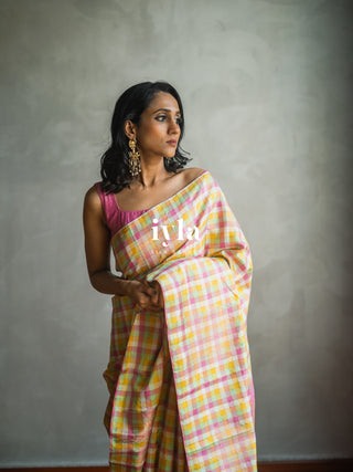 The Color Play Checkered Kanjeevaram