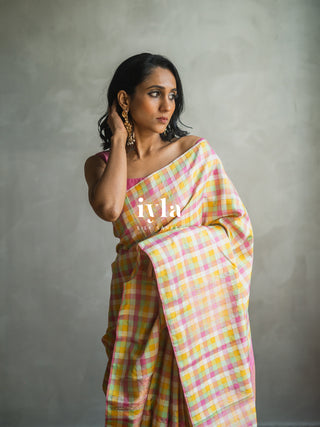 The Color Play Checkered Kanjeevaram