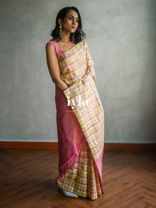 The Color Play Checkered Kanjeevaram