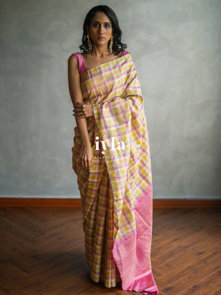 The Color Play Checkered Kanjeevaram