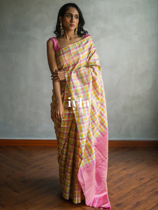 The Color Play Checkered Kanjeevaram