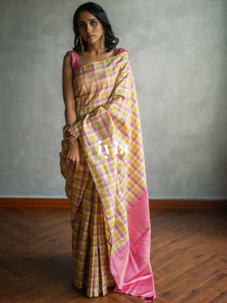 The Color Play Checkered Kanjeevaram