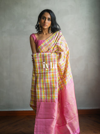 The Color Play Checkered Kanjeevaram