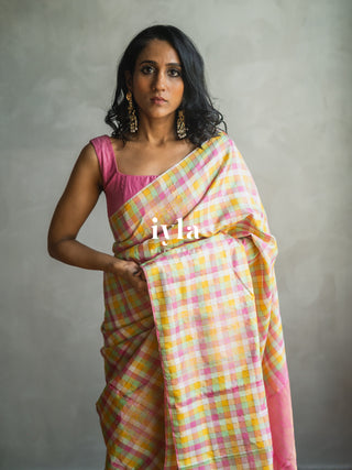 The Color Play Checkered Kanjeevaram