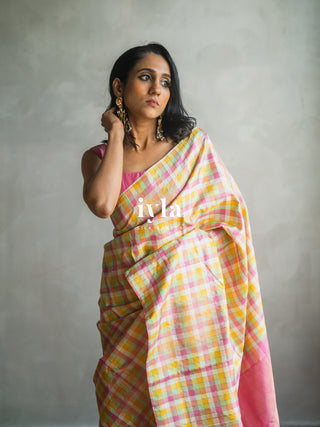 The Color Play Checkered Kanjeevaram