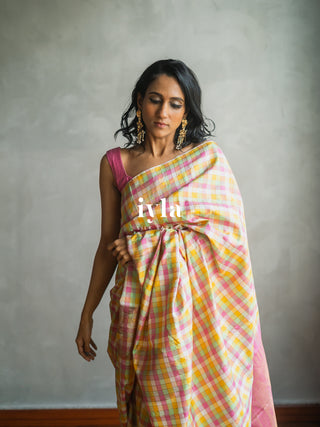 The Color Play Checkered Kanjeevaram