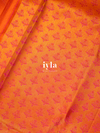 The Wild Carnation Bloom Kanjeevaram in True Purple