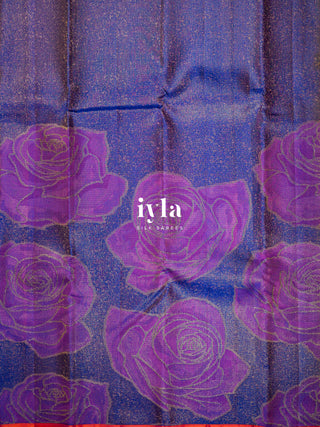 The Wild Carnation Bloom Kanjeevaram in True Purple