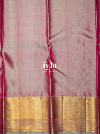 The Ornate Garden Kanjeevaram in Amethyst Purple