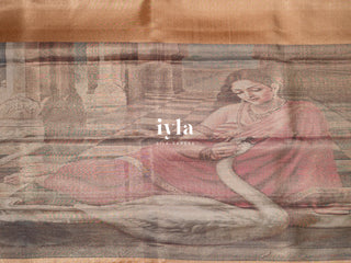 The Ravi Varma’s Lady with the Swan Kanjeevaram