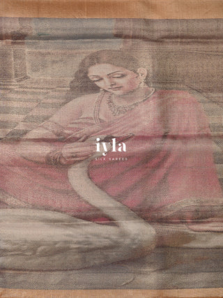 The Ravi Varma’s Lady with the Swan Kanjeevaram