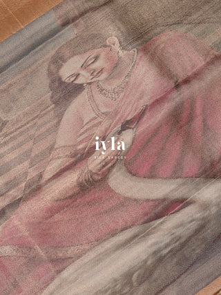 The Ravi Varma’s Lady with the Swan Kanjeevaram