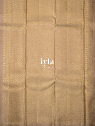The Windswept Woodland Kanjeevaram in Champagne Beige