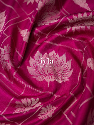 The Daydream Theory Silk Saree in Pink Obsession