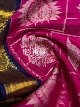 The Daydream Theory Silk Saree in Pink Obsession