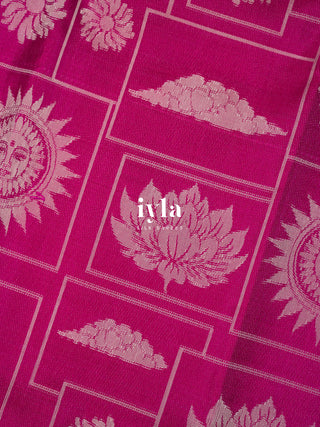 The Daydream Theory Silk Saree in Pink Obsession