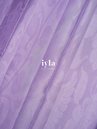 The Kalamkari Peacock in Lavender Pearl - Breeze Edit