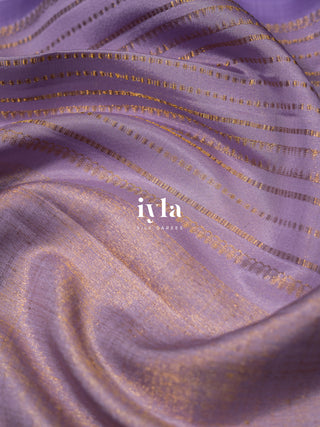 The Kalamkari Peacock in Lavender Pearl - Breeze Edit