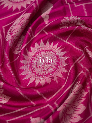The Daydream Theory Silk Saree in Pink Obsession